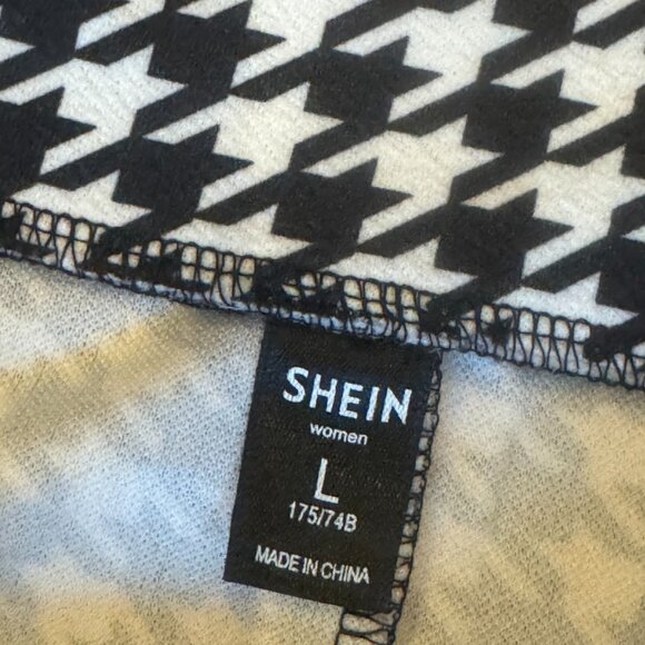 SHEIN Houndstooth High Waist Button Pencil Skirt – Women’s Large - Picture 2 of 2